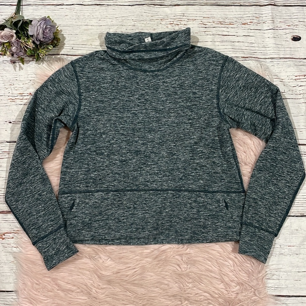 Lululemon Ready to Rulu Fleece Pullover Heathered Submarine Sweatshirt